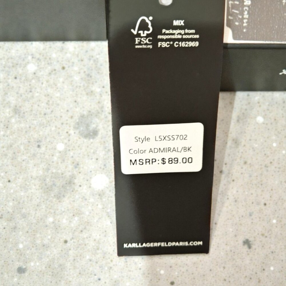 Karl Lagerfeld Paris Med (8-10) Red & Black Stripe Crewneck Sweater w/ Gold Pins - Picture 8 of 15